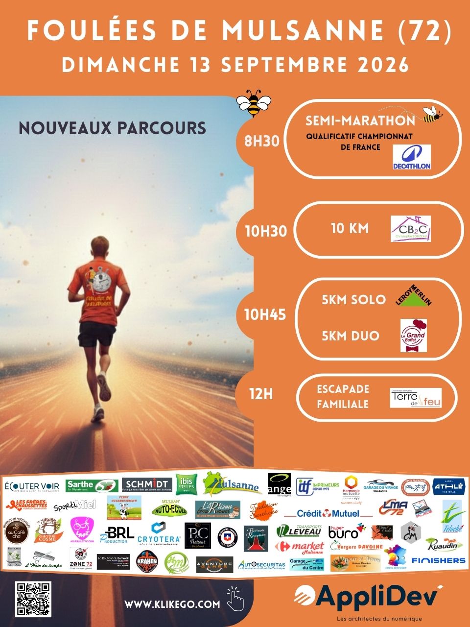 Flyer Les Foulées de Mulsanne