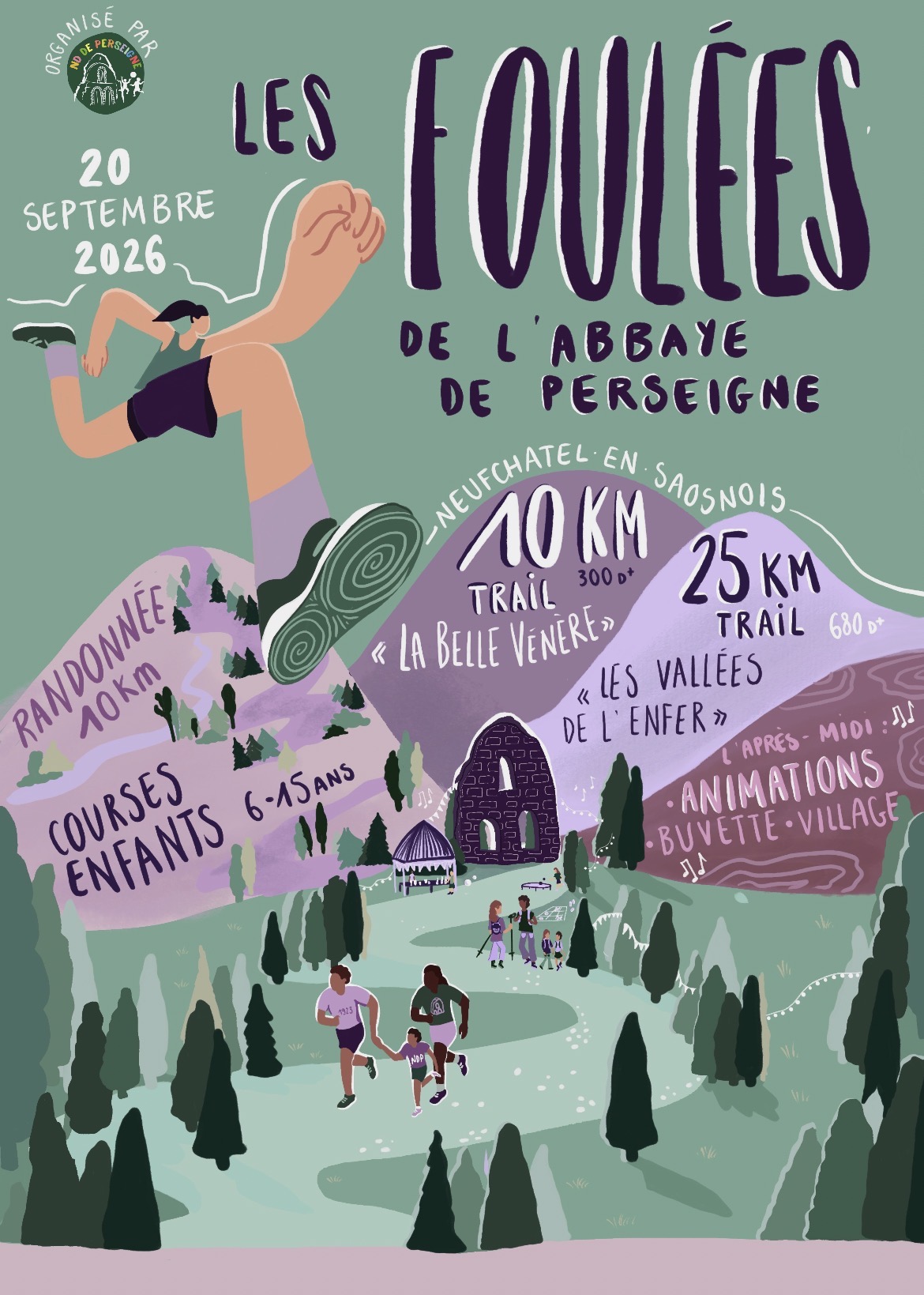 Flyer Les foulées de l'Abbaye de Perseigne